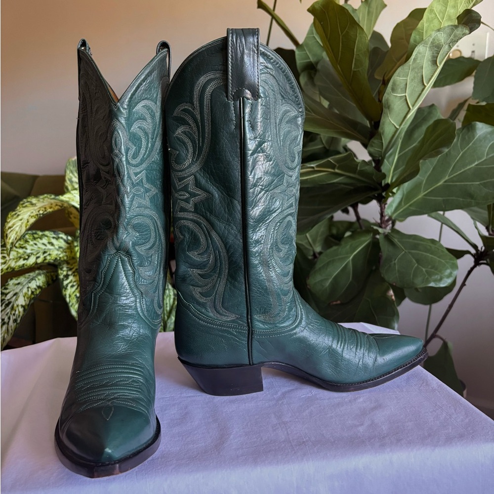 Vintage RARE Ben Miller Leather Cowboy Boots 90s Handmade